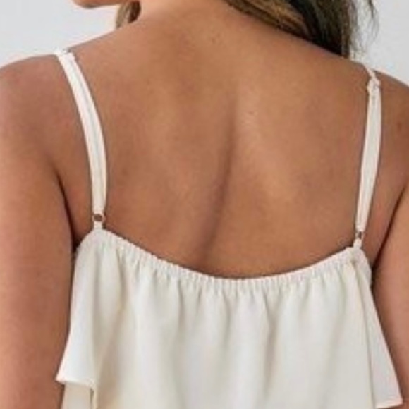 TIERED RUFFLE SPAGETTI STRAP ROMPER - Picture 6 of 9